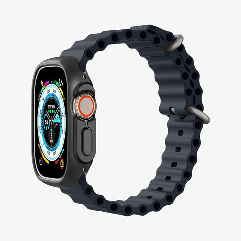 ACS05458 - Apple Watch Ultra (Apple Watch (49mm)) Case Thin Fit in black showing the front